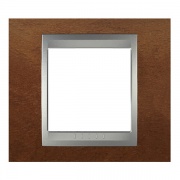 Рамка Unica Top 1 пост Вишня-Алюминий