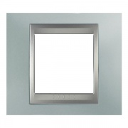 Рамка Unica Top 1 пост Флюорит-Алюминий