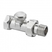 Вентиль балансировочный прямой ELSEN EVR07 - 1/2" (ВР/НР-американка, PN10, Tmax 120°C, KVS 1.4)