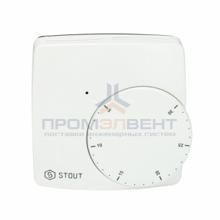 Термостат комнатный проводной STOUT WFHT-BASIC (со светодиодом, нормально открытый)