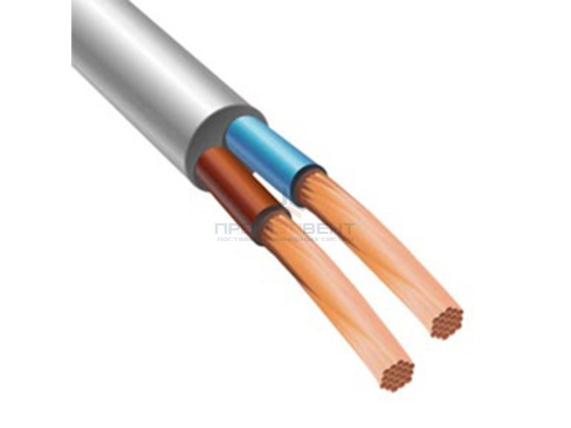 Провод ПВСнг(А)-LS 2х0,75 белый малодымный (