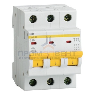 Автоматический выключатель ВА47-29 3Р  2А 4,5кА характеристика С ИЭК (автомат)