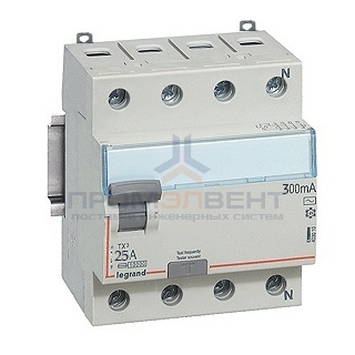 УЗО Legrand DX3 ВДТ 4П 25А 300мА тип A