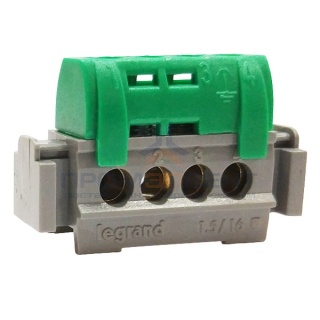 Клеммник Legrand зеленый 4х1.5-16мм2