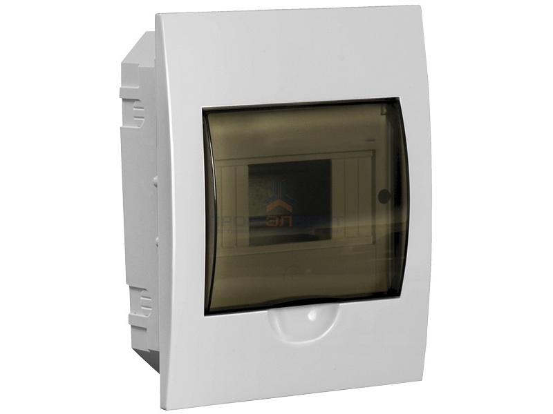 Бокс ЩРВ-П-6 на 6 модулей встраиваемый пластиковый с прозрачной дверкой IP40 ИЭК