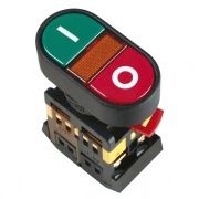 Кнопка APВВ-22N "I-O" d22мм неон/240В 1з+1р ИЭК